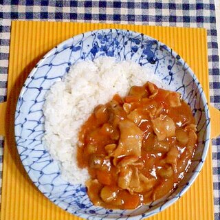 ゴボウと豚バラのトマトカレー♪